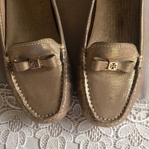 Tory Burch Metallic Gold Driving Moccasin - Picture 2 of 5